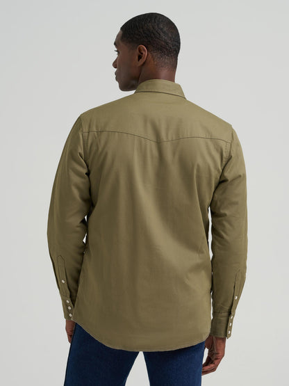 Chemise de travail Wrangler® doublée en flanelle – Coupe classique pour homme