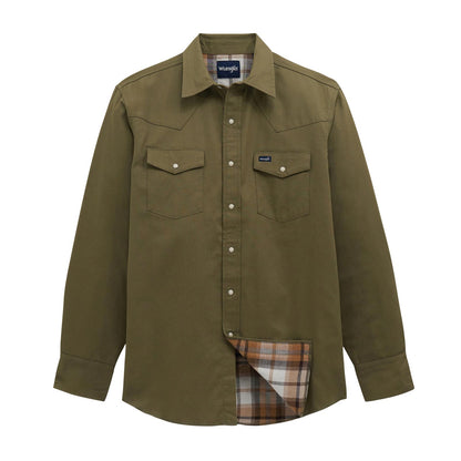 Chemise de travail Wrangler® doublée en flanelle – Coupe classique pour homme