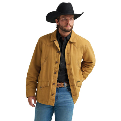 Wrangler Manteau de grange en toile doublée western pour hommes