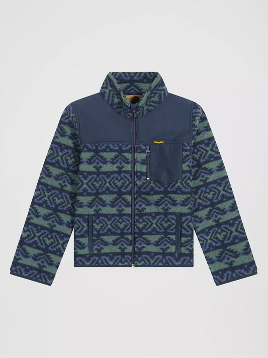 Wrangler Veste Sherpa à fermeture éclair complète pour garçons