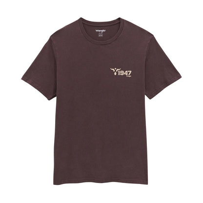 Wrangler® T-shirt à manches courtes à motifs - Coupe régulière - Seal Brown Homme