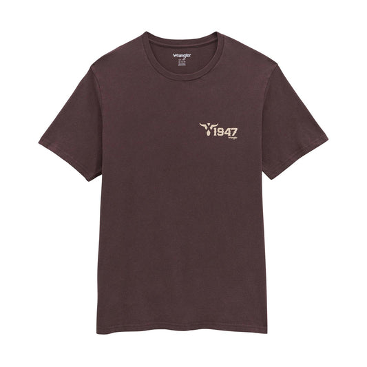 Wrangler® T-shirt à manches courtes à motifs - Coupe régulière - Seal Brown Homme