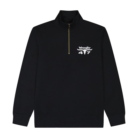 Pull Wrangler® 1/4 Zip Fleece - Coupe Classique - Noir