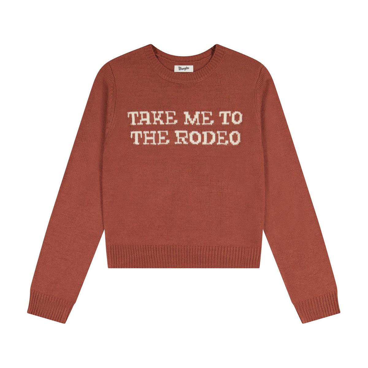 Wrangler Retro® Pull Americana Take Me To The Rodeo à col rond - Rose - Femmes
