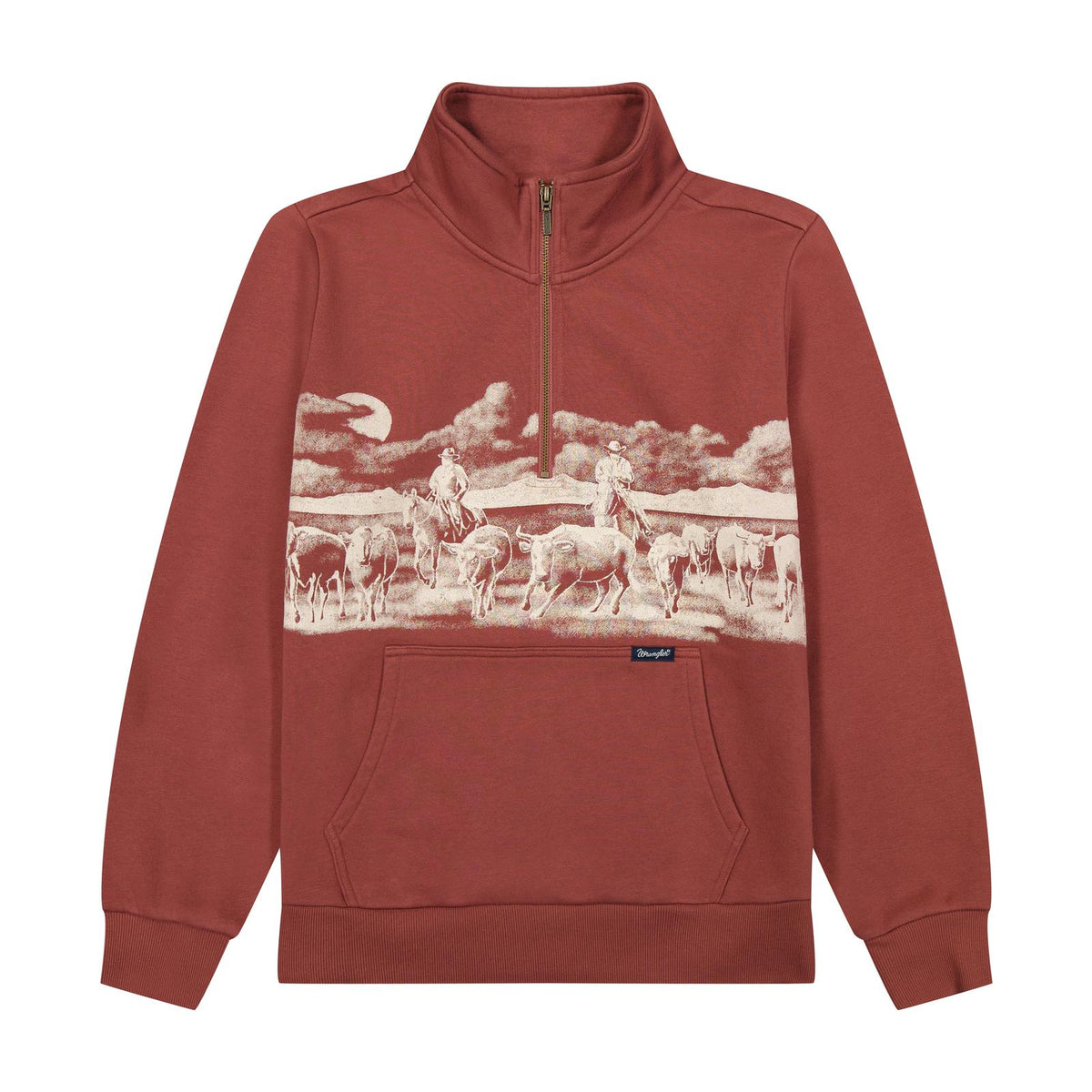 Wrangler Retro® Sweat Americana 1/4 zippi - Rose - Femme