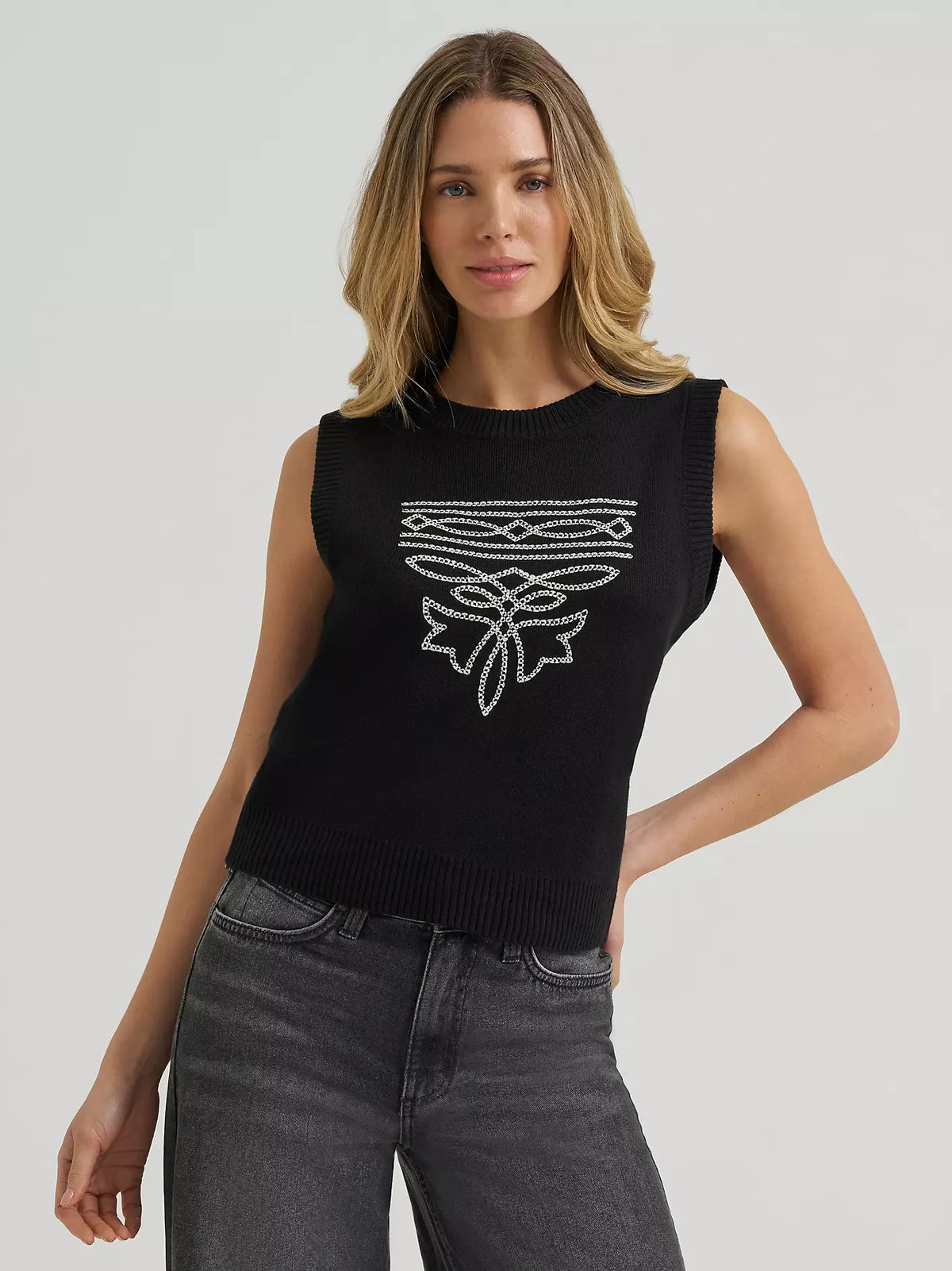 Wrangler Gilet Camisole Pull Rétro® Punchy - Noir - Femme