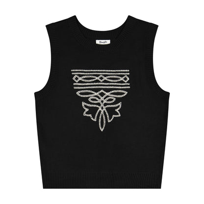 Wrangler Gilet Camisole Pull Rétro® Punchy - Noir - Femme
