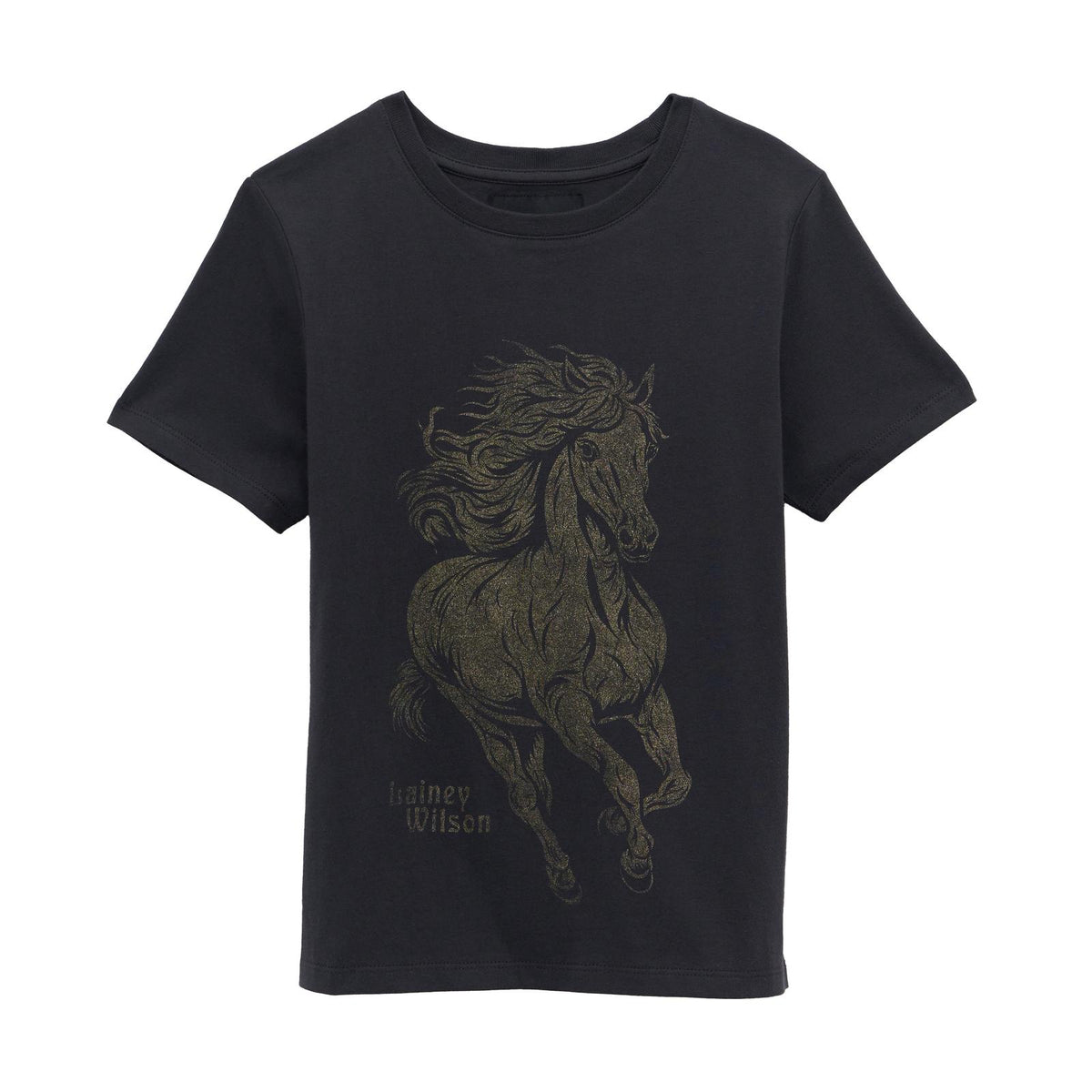 Wrangler® T-shirt X Lainey Wilson Girls Cheval Pailleté - Noir - Fille
