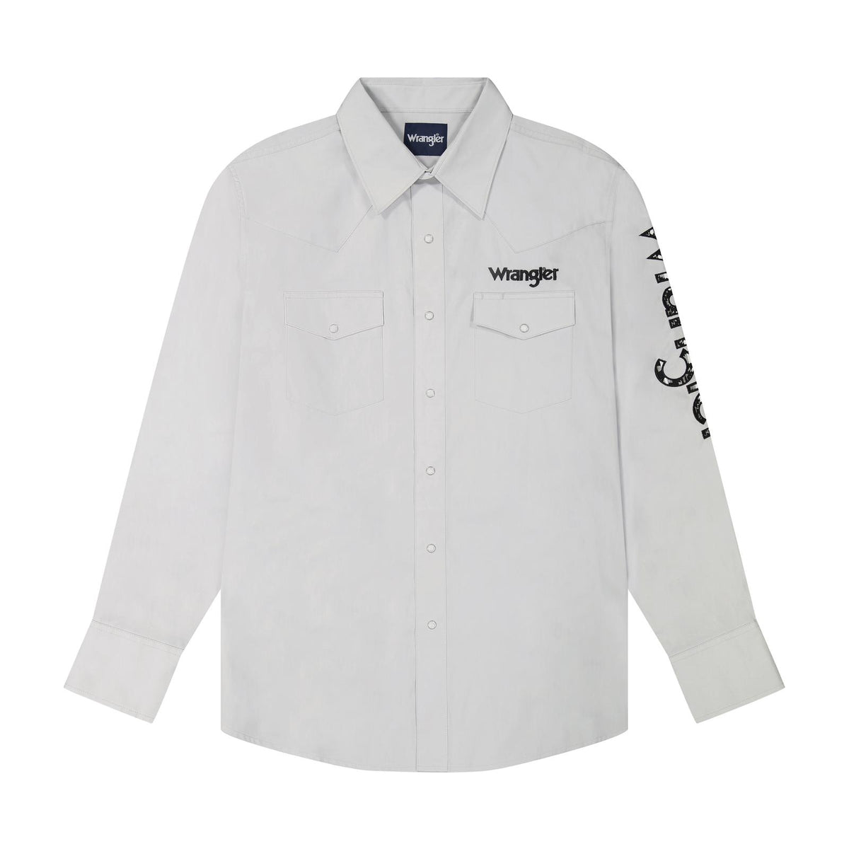 Chemise Wrangler® à manches longues - Bouton-pression - Gris