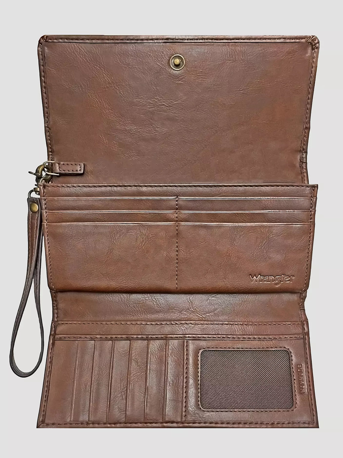 Wrangler Portefeuille femme en PU – couleur marron/tan
