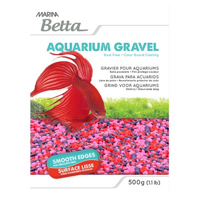 Sac De Gravier Marina Betta Rose, Rouge Et Violet 450G