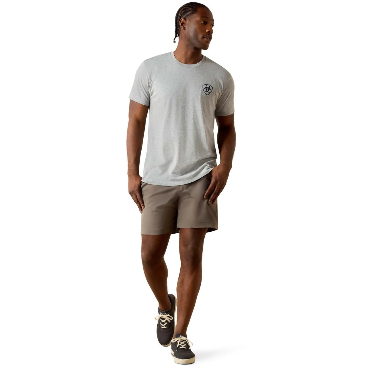 Ariat Banner Badge pour Homme en Grey Heather