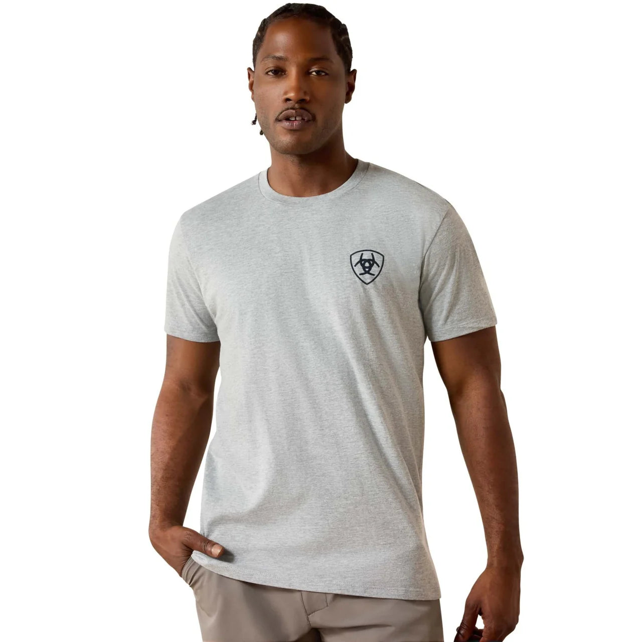 Ariat Banner Badge pour Homme en Grey Heather