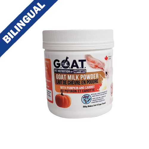 HAPPY DAYS Poudre de Lait de Chèvre avec Citrouille et Carottes pour Chiens 250g