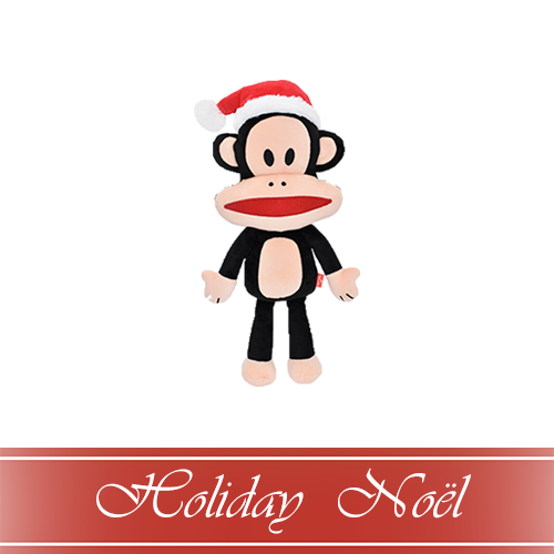 Jouet pour chien Multipet™ Paul Frank® Julius le Singe avec Chapeau de Noël, 6 pouces