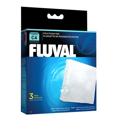 Fluval C4 Plaquette de Mousse et Polyester paquet de 3