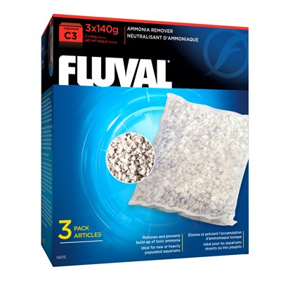 Fluval C3 Éliminateur d'Ammoniaque paquet de 3 X 140g