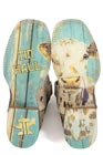 Tin Haul Chaussures pour femmes  Bout carré large avec semelle visible  Couleur : Golden Charolais