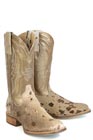 Tin Haul Chaussures pour femmes  Bout carré large avec semelle visible  Couleur : Golden Charolais