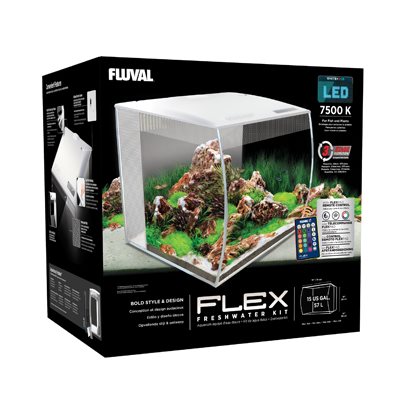 Aquarium Équipé Flex Fluval, Blanc, 57 L (15 Gal Us)