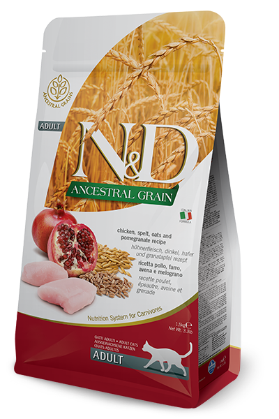 Farmina N&D Grains Ancestraux Chat Poulet & Grenade 3.3Lbs