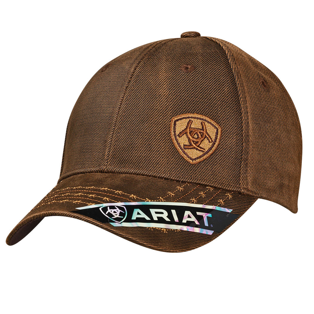 Ariat Casquette pour Homme Modèle V en Oilskin Brun