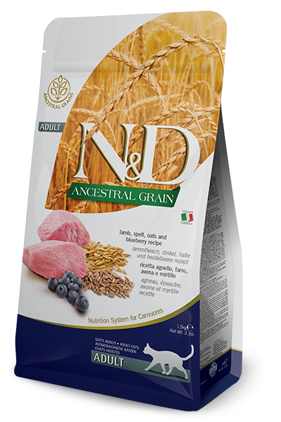 Farmina N&D Grains Ancestraux Chat Agneau &  Bleuet 3.3Lbs