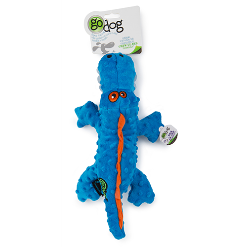 Jouet pour chien goDog™ Gators – Grand alligator bleu