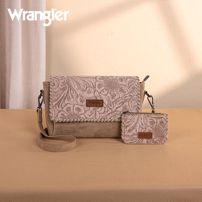 Wrangler Sac bandoulière vintage à motifs floraux avec petite pochette