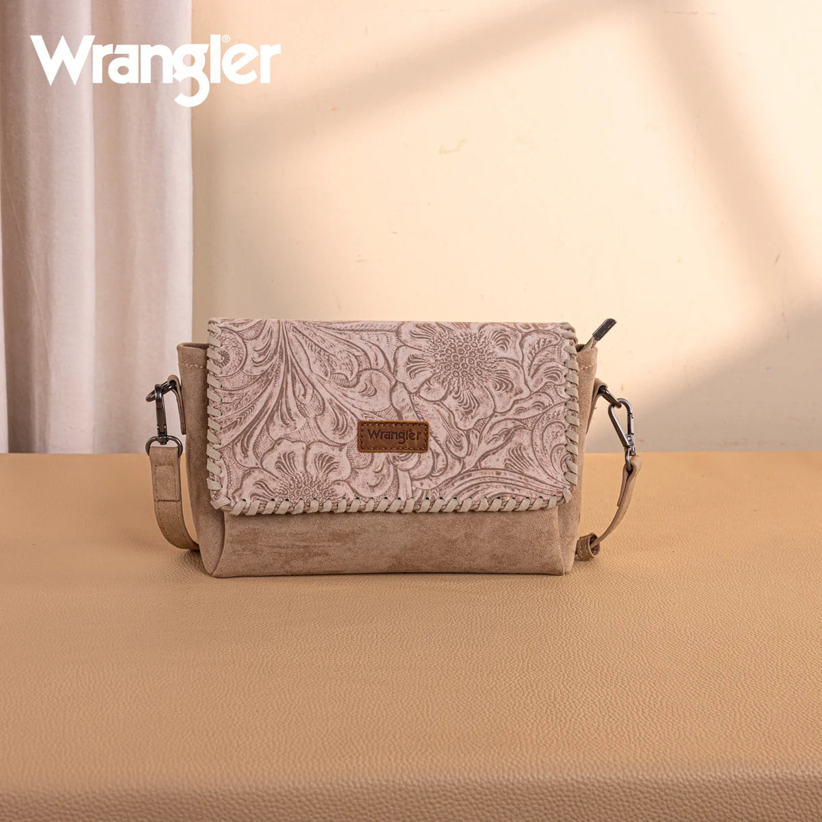 Wrangler Sac bandoulière vintage à motifs floraux avec petite pochette