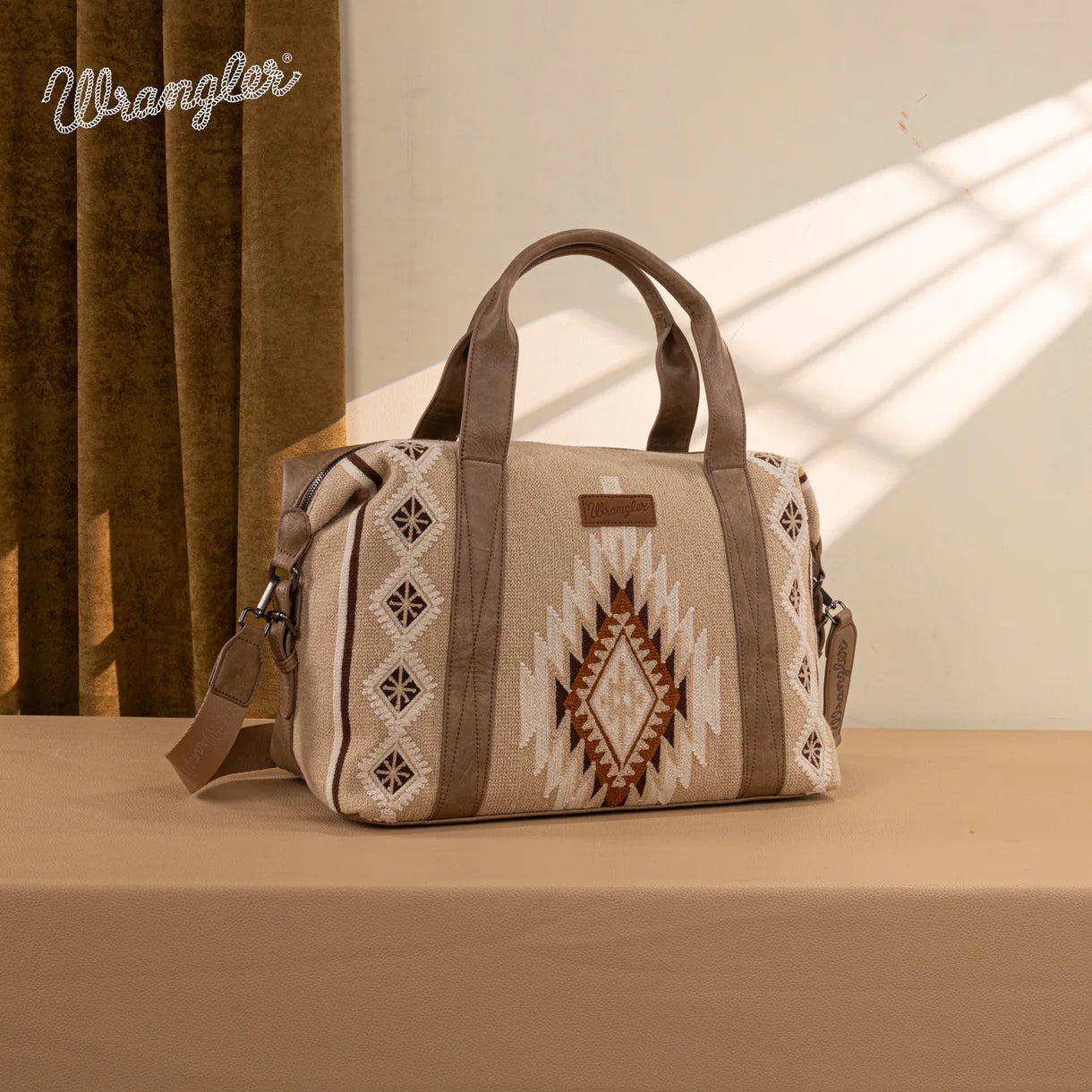 Sac de voyage Wrangler à imprimé sud-ouest- Kaki