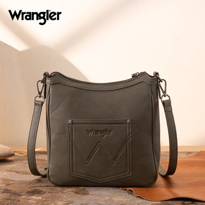 Sac bandoulière Wrangler Sherpa en toile aztèque- Vert