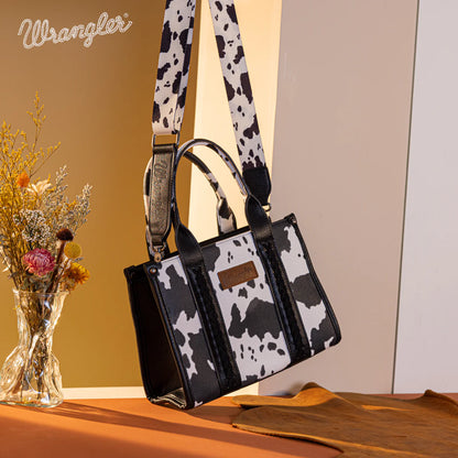 Sac fourre-tout/bandoulière Wrangler à motif vache - Noir