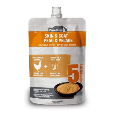 Purebites+ Cremeux Chat Peau&Pelage 71G