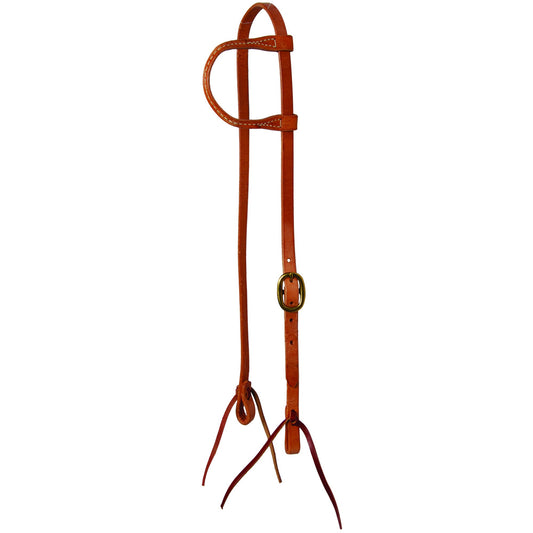 Bride à une oreille Western Rawhide Signature avec attaches, 5/8 pouce
