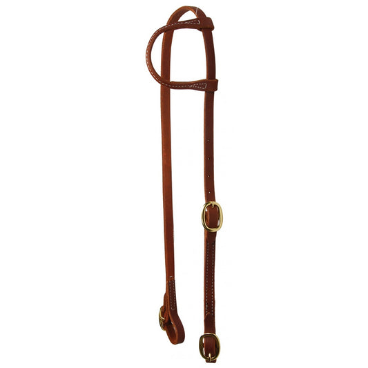 Bride Western Rawhide Signature – Une Oreille avec Boucles, 5/8 po – Cuir Harness Huilé Haut de Gamme