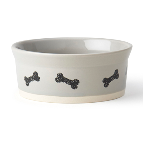 Petrageous Classy Bones 5'' Bowl Gray/Natural 1.5Cup