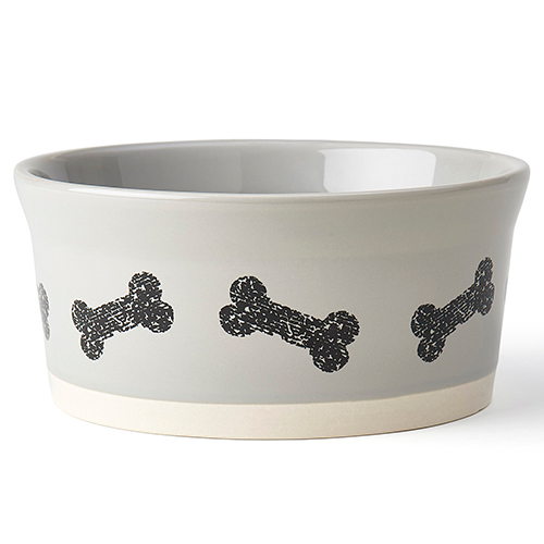 Petrageous Classy Bones 7'' Bowl Gray/Natural 4.5Cups