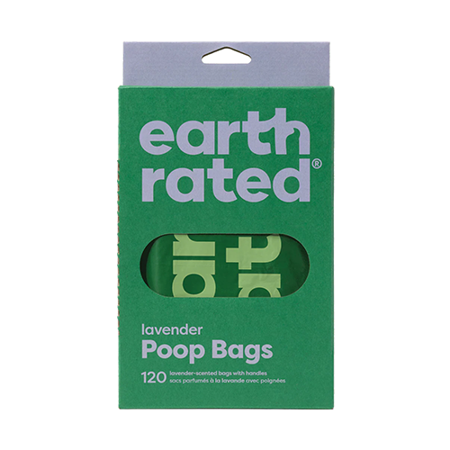 earth rated® Sacs de ramassage avec poignées - 120 sacs, Lavande