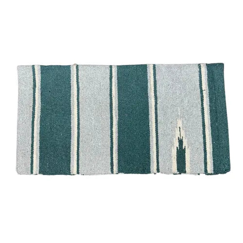 Tapis de selle Navajo Sierra, 76 x 152 cm, vert forêt/gris/crème