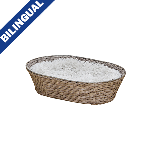 PetPals Group© Panier pour animaux de compagnie Tub naturel et tissé à la main