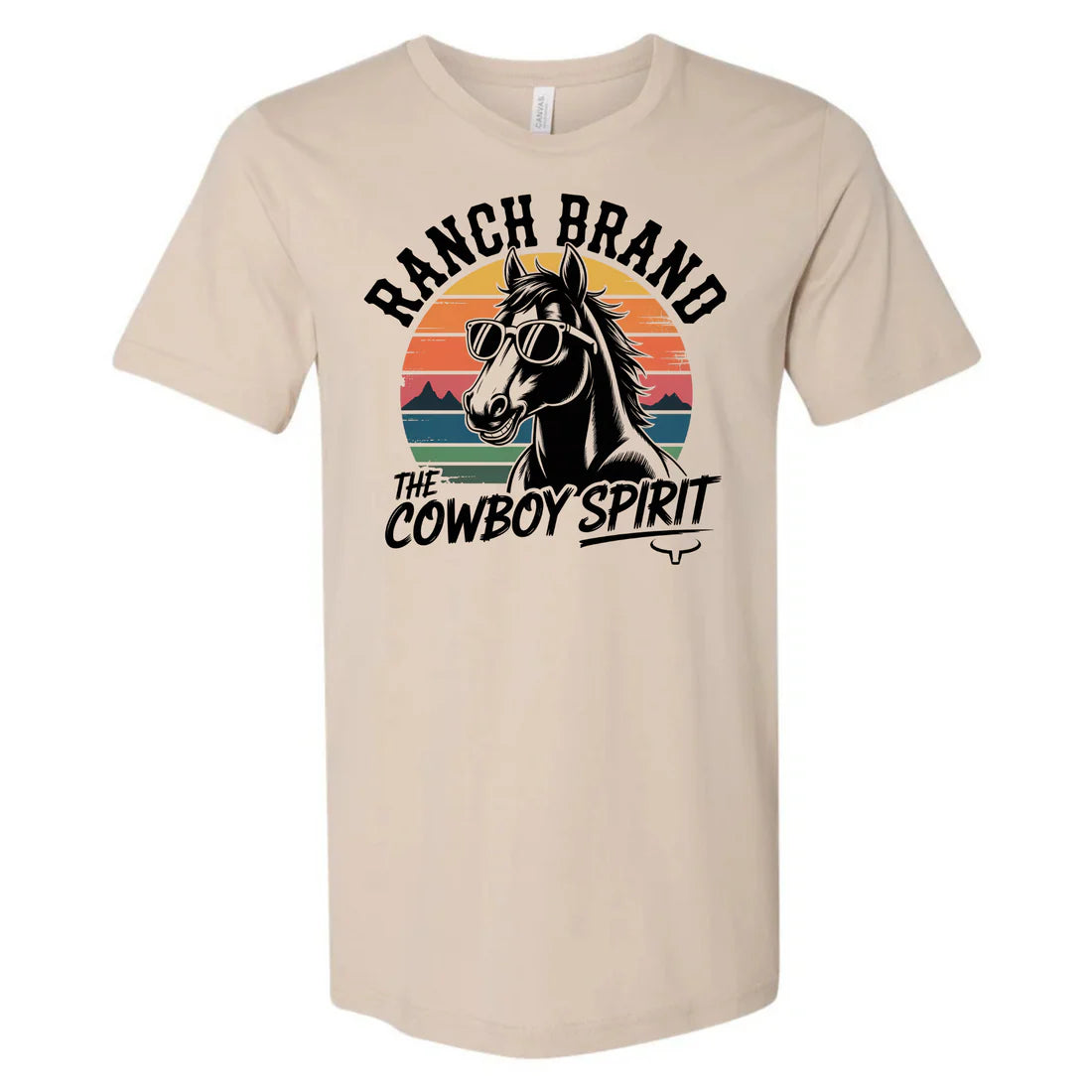 Ranch Brand T-Shirt Homme Cool Horse 1 Tan