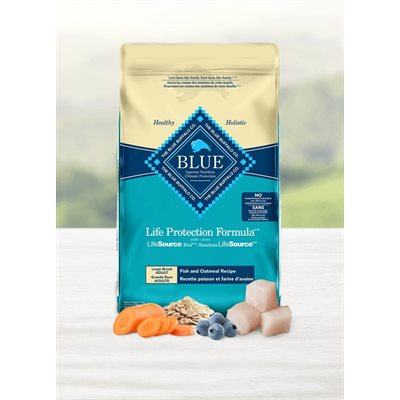 Blue Life Protection Poisson Farine D'Avoine Chien Grande Ra