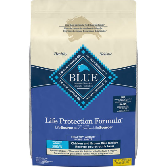 Blue Buffalo Life Protection Poids Santé Grande Race Chien Adulte Poulet 26LB