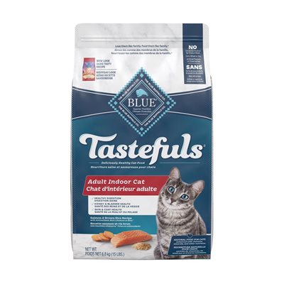 Blue Buffalo « Tastefuls » Chat d'Intérieur Adulte Saumon 15LB