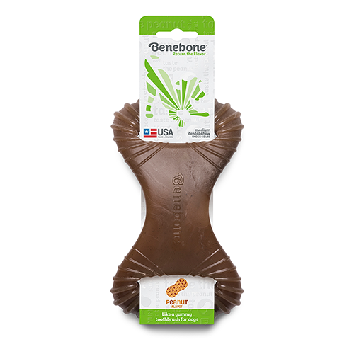 Benebone® Mastication Dentaire Rocking Saveur Beurre d'arachide Taille Moyenne pour Chien