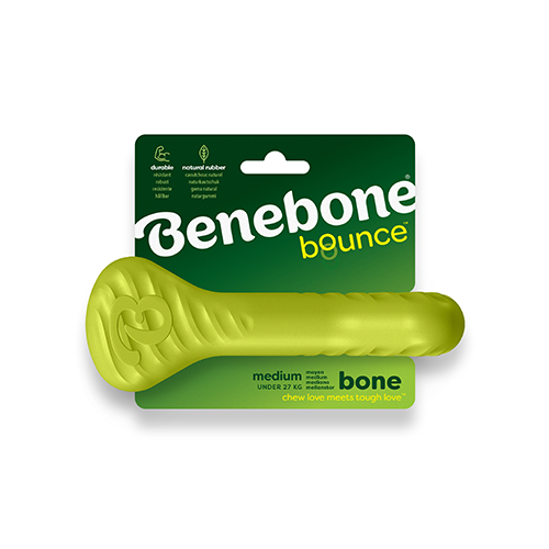 Jouet pour chien Benebone® Bounce™ – Os en caoutchouc – Taille moyenne