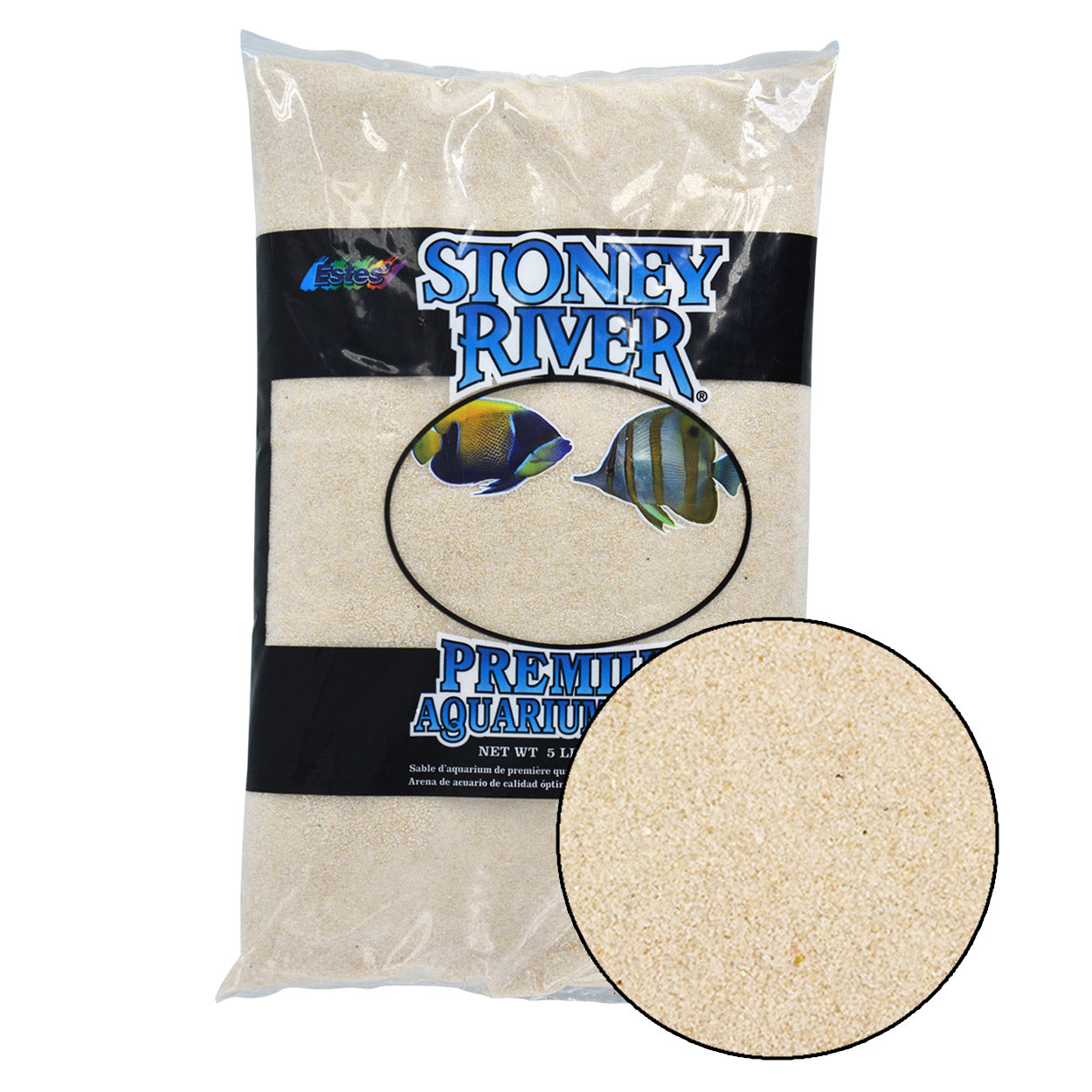 Sable d'aquarium de qualité supérieure Stoney River - Beige - 2,27 kg