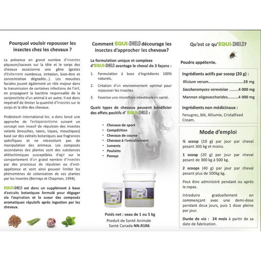 Probiotech Equi-Shield – Complément Alimentaire Répulsif Naturel pour Chevaux