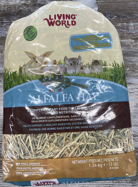 Foin de luzerne Living World, très grand, 1,36 kg (3 lb)